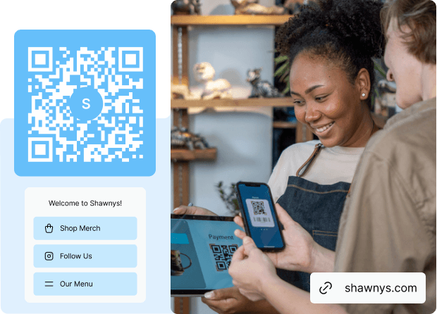 Create custom QR codes that click